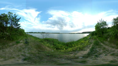 360 vr Gölü panoramik timelapse 4k