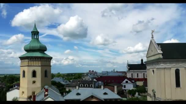 Όμορφη εκκλησία timelapse συννεφιά — Αρχείο Βίντεο