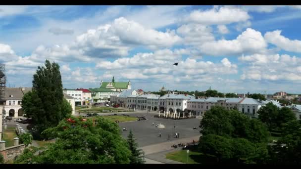 Małe Miasteczko Europejskie Miasto Timelapse Wideo — Wideo stockowe