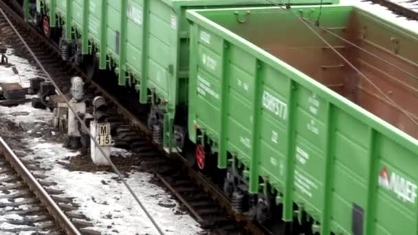 Ferrocarril tren vagón ferrocarril — Vídeo de stock