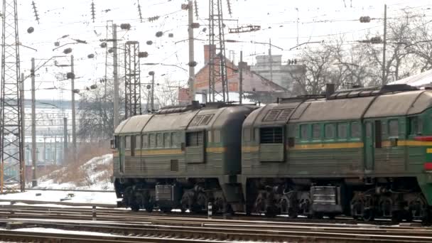 Ferrocarril tren vagón ferrocarril — Vídeo de stock