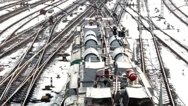 Railway train wagon railroad — Stock Video