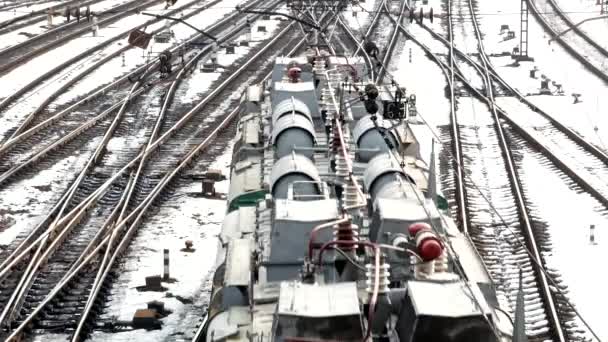 Kolejowa pociągu wagonów kolejowych — Wideo stockowe