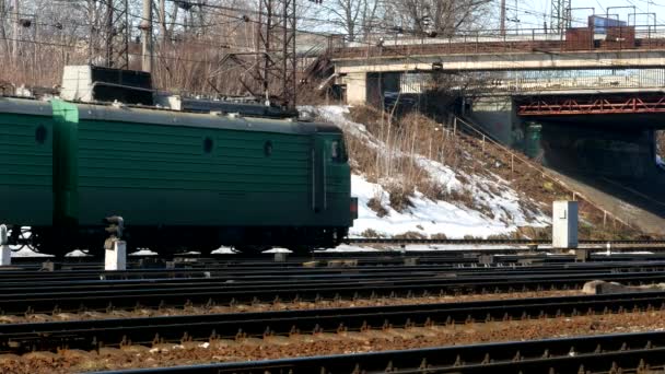 Ferrocarril tren vagón ferrocarril — Vídeo de stock