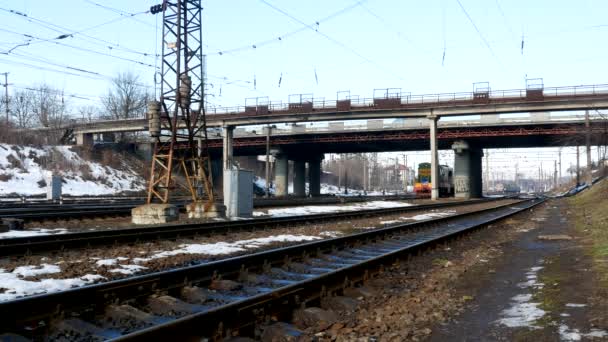 Ferrocarril tren vagón ferrocarril — Vídeo de stock