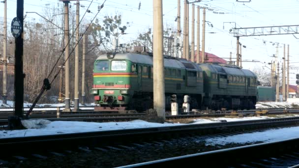 Ferrocarril tren vagón ferrocarril — Vídeo de stock