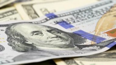 100 Amerikan banknotu. Nakit. yüz dolar, 100 dolar