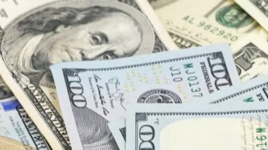 100 Amerikan banknotu. Nakit. yüz dolar, 100 dolar