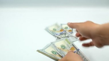 100 Amerikan banknotu. Nakit. yüz dolar, 100 dolar
