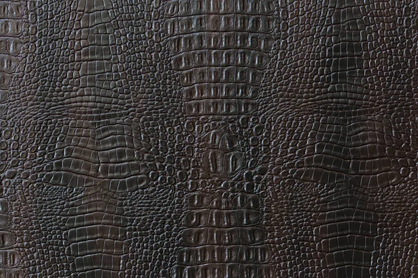 Brown Crocodile Artificial Leather Texture Pronounced Light Shadows Background Design Stock Picture