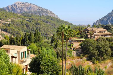 Chopin 'in Valdemossa' daki hücresinden görüntü. Mayorka. İspanya. 