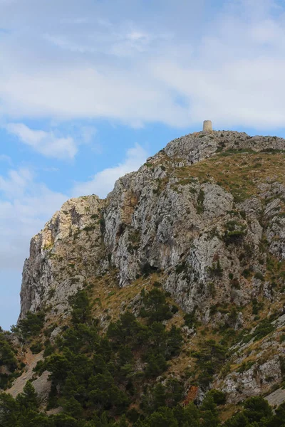 Vintage Albercutx Wachturm Wachturm Kap Formentor Mallorca Spanien — Stockfoto