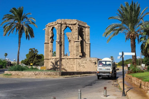 Famagusta Chipre 2016 Ruínas Igreja São Jorge Dos Latinos Entre — Fotografia de Stock