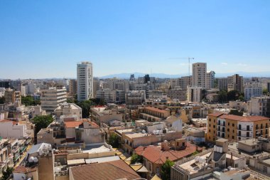 Shacolas Kulesi gözlem güvertesinden Lefkoşe manzarası. Lefkoşe. Kıbrıs.