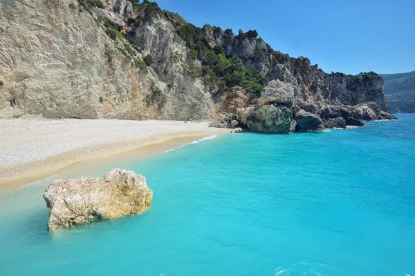 Megali Petra Beach, Lefkada Adası, Levkas, Lefkas