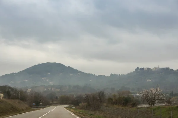 Vista Desde Coche Las Carreteras Ciudad — Foto de Stock