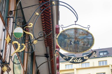 Veuve, Fransa - 1 Mart, 2018. Vevey şehir ve çevresi.