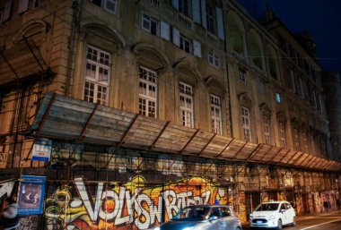 Genoa, İtalya - 23 Şubat, 2018. Mimari ve tip-in Güney Avrupa ülkesindeki şehirler.