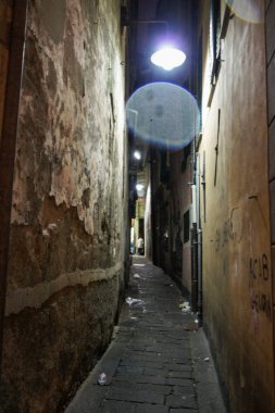 Genoa, İtalya - 23 Şubat, 2018. Mimari ve tip-in Güney Avrupa ülkesindeki şehirler.