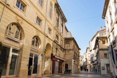 Avignon, Fransa - 25 Şubat, 2018. Mimari ve tip-in Güney Avrupa ülkesindeki şehirler.