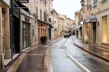 Saint Tropez, Fransa-24 Şubat, 2018. Mimari ve tip-in Güney Avrupa ülkesindeki şehirler.