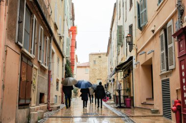 Saint Tropez, Fransa-24 Şubat, 2018. Mimari ve tip-in Güney Avrupa ülkesindeki şehirler.