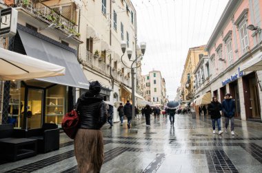 San Remo, İtalya - 24 Şubat, 2018. Mimari ve tip-in Güney Avrupa ülkesindeki şehirler.