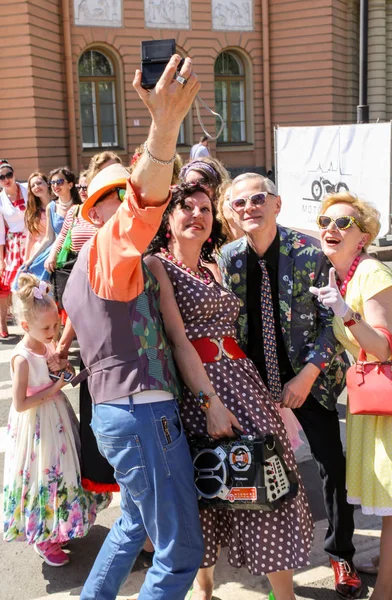 Petersburg Rusya Mayıs 2018 Retro Göster Grubunda Petersburg Şehir Gün — Stok fotoğraf