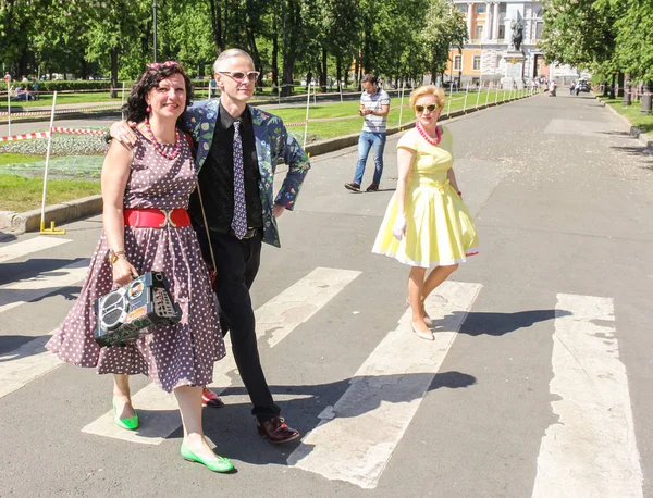 San Petersburgo Rusia Mayo 2018 Grupo Espectáculo Retro Las Vacaciones — Foto de Stock