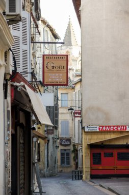 Avignon, Fransa - 25 Şubat, 2018. Mimari ve tip-in Güney Avrupa ülkesindeki şehirler.
