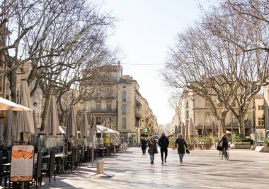 Avignon, Fransa - 25 Şubat, 2018. Mimari ve tip-in Güney Avrupa ülkesindeki şehirler.
