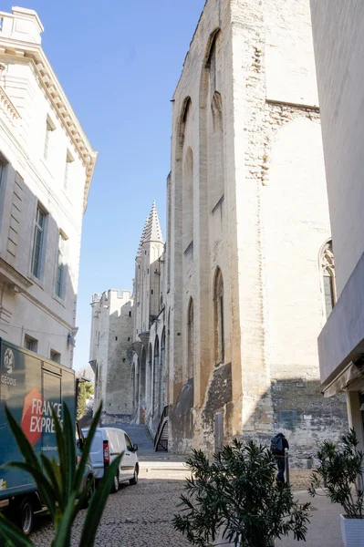 Aviñón Francia Febrero 2018 Arquitectura Tipos Ciudades Sur Europa —  Fotos de Stock