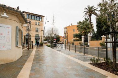 Saint Tropez, Fransa-24 Şubat, 2018. Mimari ve tip-in Güney Avrupa ülkesindeki şehirler.