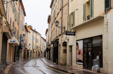 Saint Tropez, Fransa-24 Şubat, 2018. Mimari ve tip-in Güney Avrupa ülkesindeki şehirler.