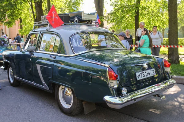 Saint Pétersbourg Russie Mai 2018 Défilé Passagers Transport Personnel Rétro — Photo