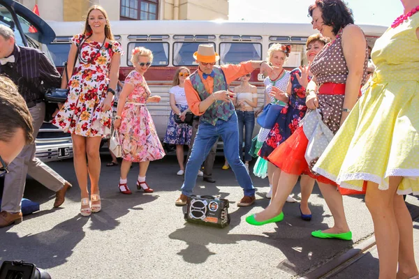 San Petersburgo Rusia Mayo 2018 Grupo Espectáculo Retro Las Vacaciones — Foto de Stock