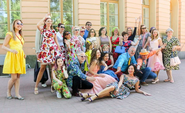 Санкт Петербург Россия Мая 2018 Года Ретро Шоу Группы Празднике — стоковое фото