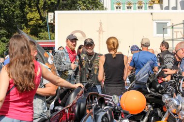 St. Petersburg, Rusya - 4 Ağustos, 2018. Harley Davidson Festivali St Petersburg Palace Square.