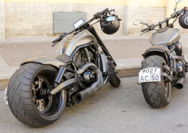 St. Petersburg, Rusya - 4 Ağustos, 2018. Yıllık Harley Davidson Motofestival mimar Rossi sokakta ve Ostrovsky Meydanı'na St Petersburg.