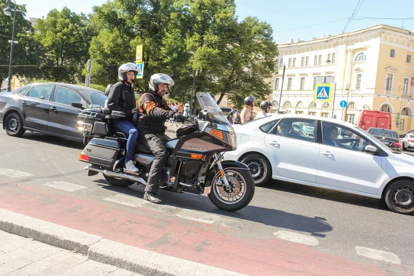 Petersburg Russia August 2018 Annual Harley Davidson Motofestival Street Architect — Stock Photo, Image