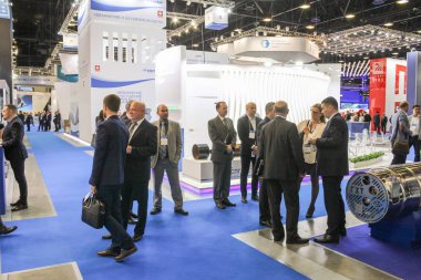 St. Petersburg, Rusya - 3 Ekim, 2018. St. Petersburg Expo forumda Uluslararası yıllık gaz Forum.