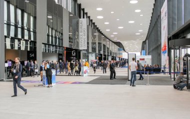 St. Petersburg, Rusya - 3 Ekim, 2018. St. Petersburg Expo forumda Uluslararası yıllık gaz Forum.