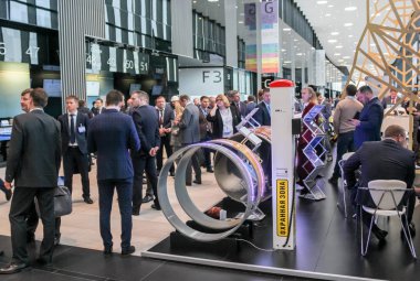 St. Petersburg, Rusya - 3 Ekim, 2018. St. Petersburg Expo forumda Uluslararası yıllık gaz Forum.
