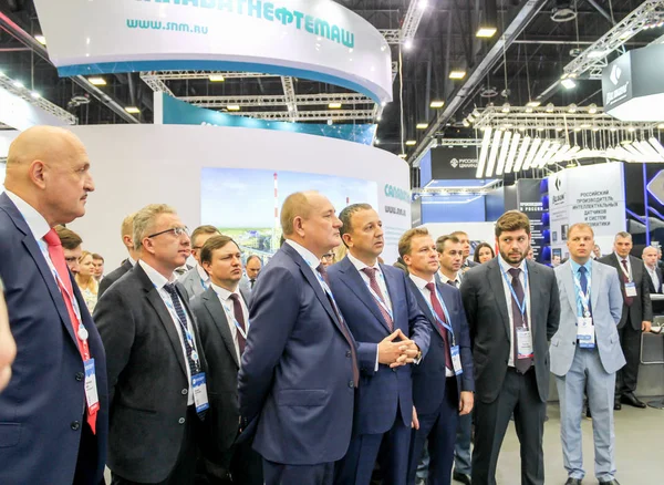 St. Petersburg, Rusya - 3 Ekim, 2018. St. Petersburg Expo forumda Uluslararası yıllık gaz Forum.