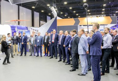 St. Petersburg, Rusya - 3 Ekim, 2018. St. Petersburg Expo forumda Uluslararası yıllık gaz Forum.
