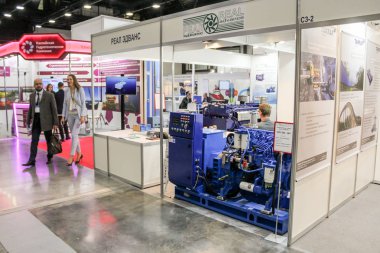 St. Petersburg, Rusya - 3 Ekim, 2018. St. Petersburg Expo forumda Uluslararası yıllık gaz Forum.