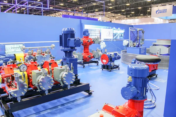 St. Petersburg, Rusya - 3 Ekim, 2018. St. Petersburg Expo forumda Uluslararası yıllık gaz Forum.