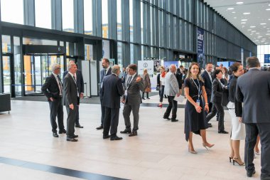 St. Petersburg, Rusya - 3 Ekim, 2018. St. Petersburg Expo forumda Uluslararası yıllık gaz Forum.