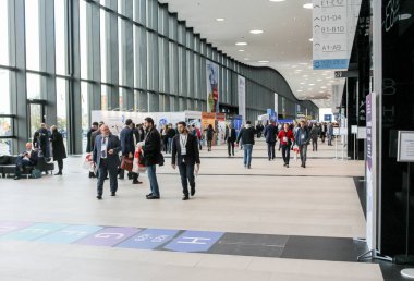 St. Petersburg, Rusya - 3 Ekim, 2018. St. Petersburg Expo forumda Uluslararası yıllık gaz Forum.