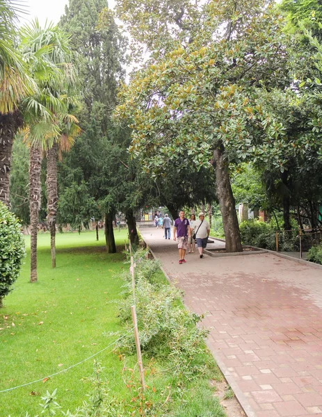 Persone in pista nel parco . — Foto Stock